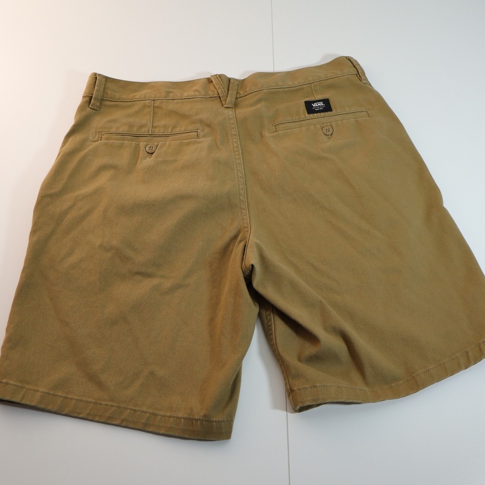 Vans Authentic Chino Shorts Mens 32 Khaki Tan Relaxed Fit Skate Casual Cotton - Picture 5 of 9